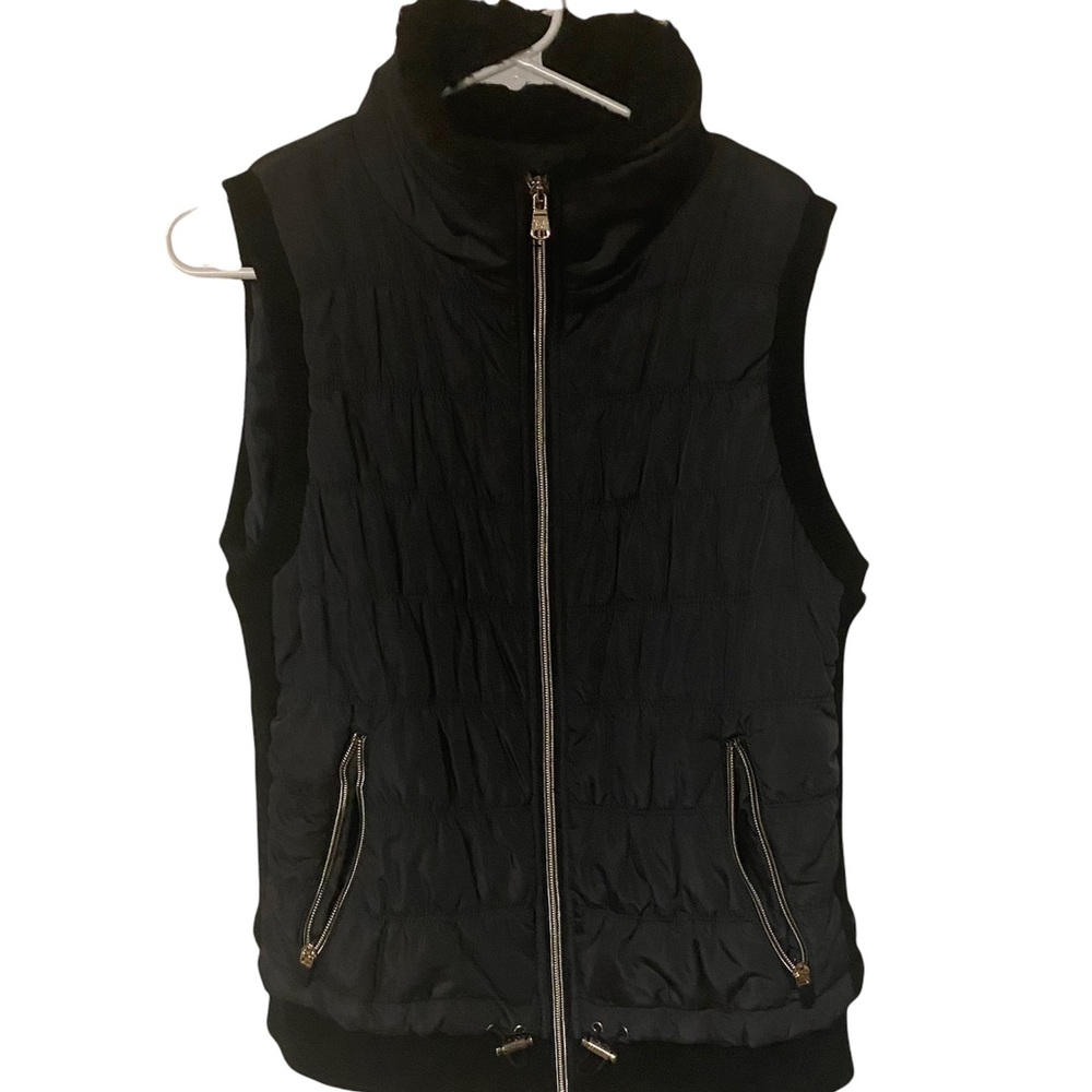 WOMEN'S‎ Calvin Klein Performance Faux Fur Vest Quilted Size Medium Full Zip